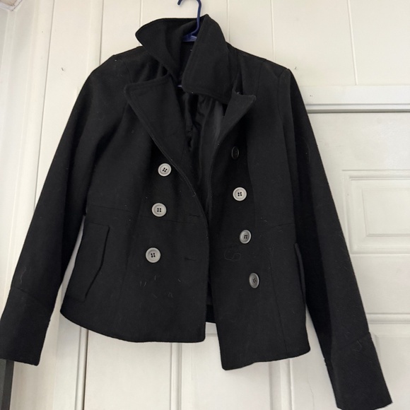 BONGO Jackets & Blazers - Stylish BONGO Elegant Black Double-Breasted winter spring sophisticated Pea Coat